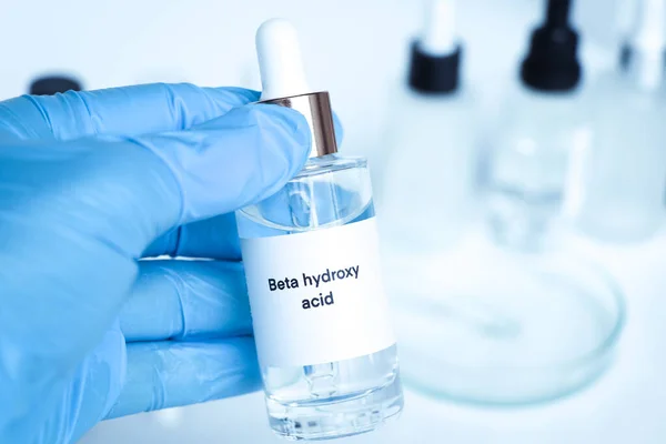 Beta hydroxy acid in a bottle, chemical ingredient in beauty product, skin care products