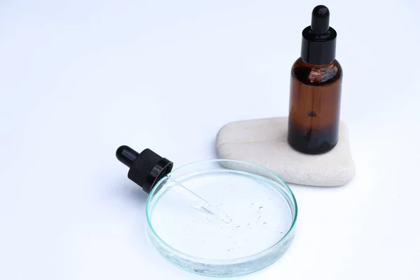 White Liquid Raw Material Skin Care Product Serum Products Natural — Stock Photo, Image