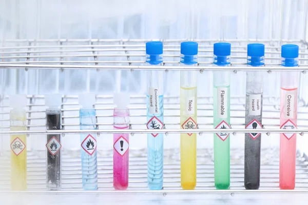 chemical and symbol in test tube , chemical used in laboratory or industry
