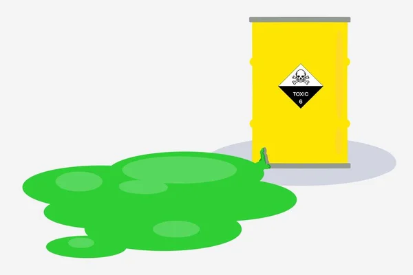 illustration, The toxic symbol on chemical products and spill, dangerous chemicals in industry or laboratory