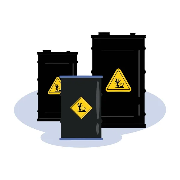 illustration destroy the environment symbol on the chemical tank, hazardous chemicals in the industry or laboratory