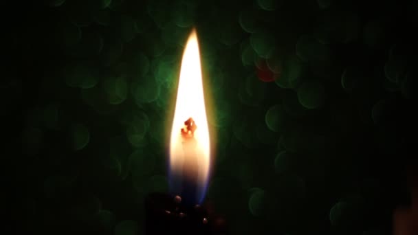 Свічка Світло Темряві Свічка Світлий Фон Боке — стокове відео