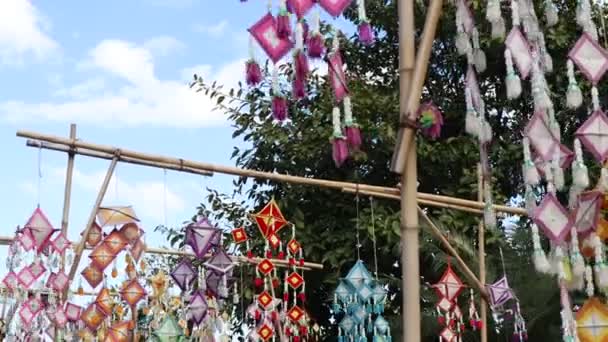 Spindelväv Symbol För Vidskeplig Tro Isan Folk Thailand Religion Och — Stockvideo
