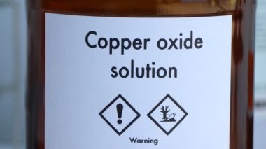 copper oxide in bottle , chemical in the laboratory and industry, Chemical used in the analysis