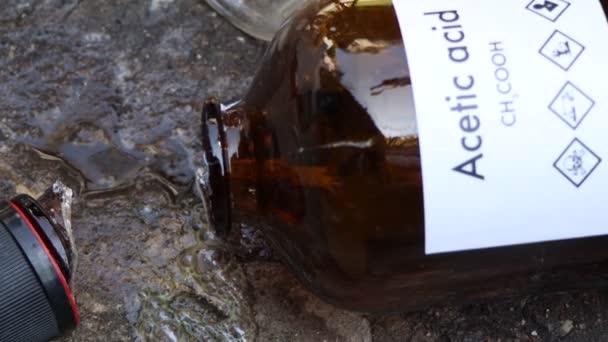 Acetic Acid Leaking Floor Chemical Laboratory Industry Chemicals Used Analysis — Video