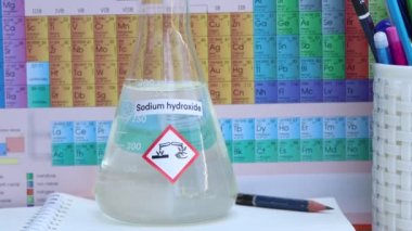 sodium hydroxide and periodic table of elements, learning in the laboratory 