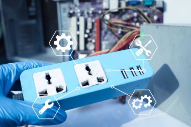 Maintenance electrical equipment part and fix symbol, Maintenance of electrical equipment