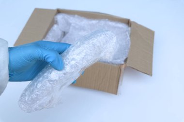 The film protects the surface from impact, Bubble wrap