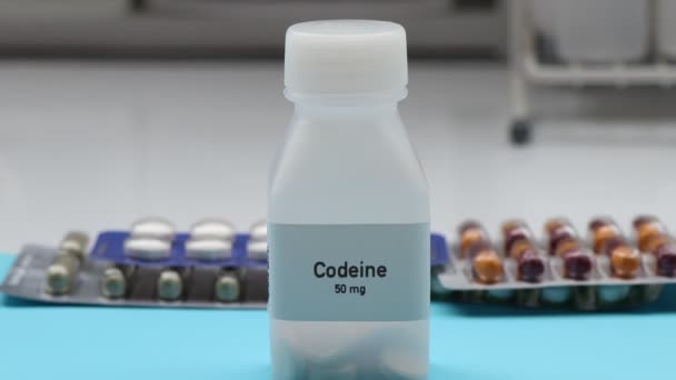 錠剤ストック 医療や薬局の概念におけるコデイン錠剤 — ストック動画