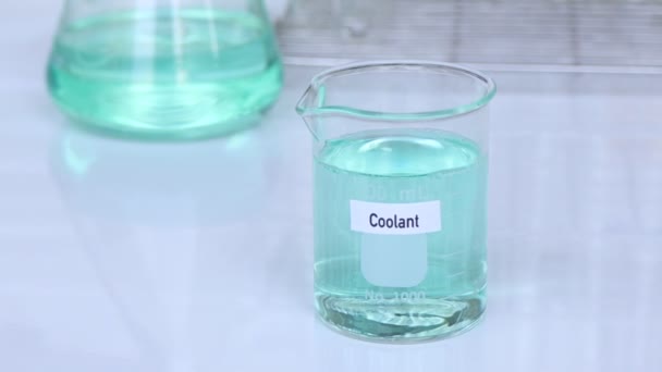 Coolant Container Laboratory Quality Testing Concepts Scientific Experiments Industry — Stock Video