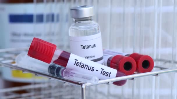 Tetanus Test Pro Hledání Abnormalit Krve Vědecký Experiment — Stock video