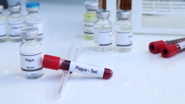 Prueba Peste Para Buscar Anormalidades Sangre Experimento Científico — Vídeos de Stock