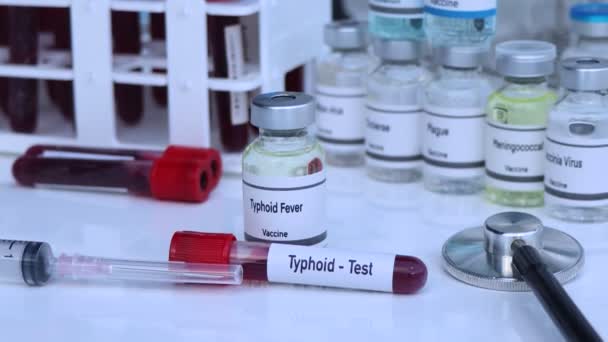 Test Typhoïde Pour Rechercher Des Anomalies Sang Expérience Scientifique — Video