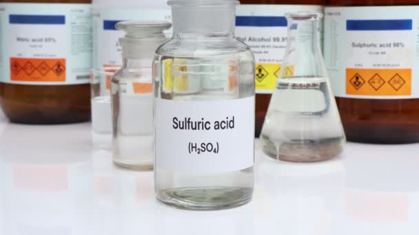Acide Sulfurique Récipients Produits Chimiques Dangereux Matières Premières Produits Chimiques — Video