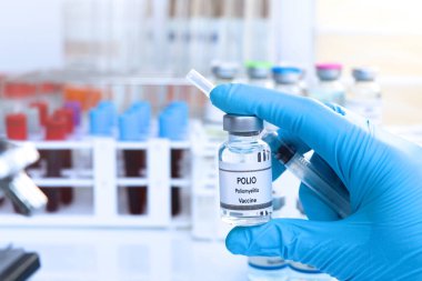 Bir şişe içinde POLIO aşısı, enfeksiyon aşılama ve tedavisi, bilimsel deney
