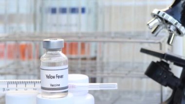 Bir şişe içinde sarı humma aşısı, enfeksiyon aşısı ve tedavisi, bilimsel deney