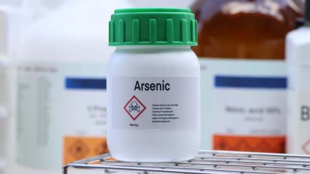 Arsenic Récipient Chimique Produit Chimique Laboratoire Dans Industrie Matières Premières — Video