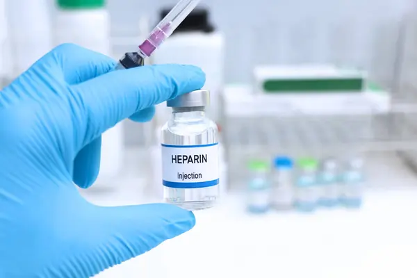 Heparin Num Frasco Para Injetáveis Produtos Químicos Utilizados Medicina Laboratório Imagens Royalty-Free