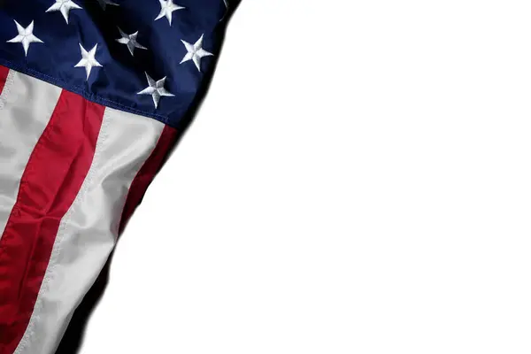 Flagge Der Usa Auf Sauberem Hintergrund Mit Platz Für Text lizenzfreie Stockfotos