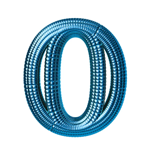 球体で作られた青い3Dシンボル 手紙O — ストックベクタ