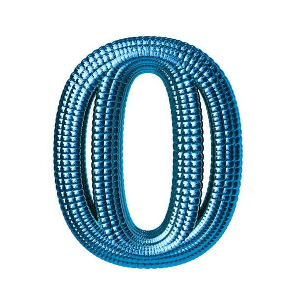 球体で作られた青い3Dシンボル ナンバーO — ストックベクタ