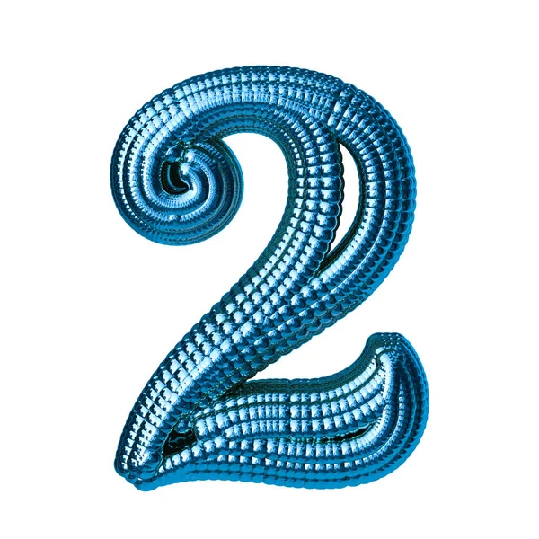Синій Символ Зроблений Сфер Номер — стоковий вектор