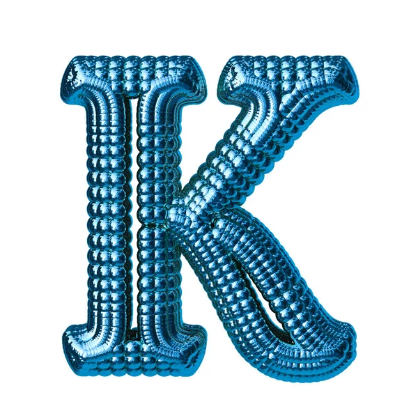 Modrý Symbol Kuliček Písmeno — Stockový vektor