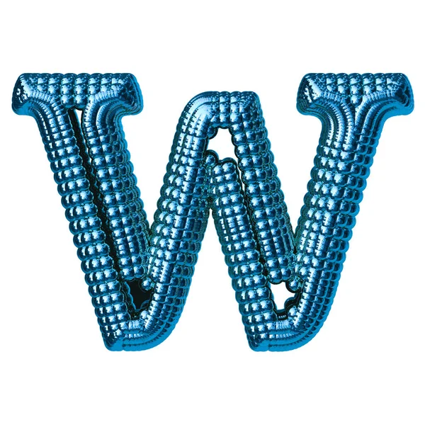 Símbolo Azul Hecho Esferas Letra — Vector de stock