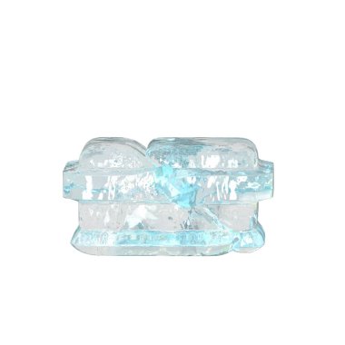 İnce yatay kayışlı buz 3D sembol