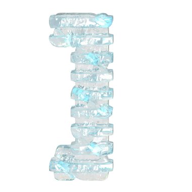 İnce yatay kayışlı buz 3D sembol