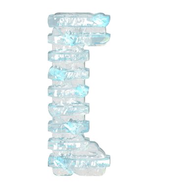 İnce yatay kayışlı buz 3D sembol