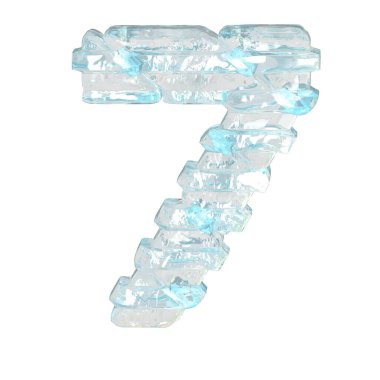 İnce yatay kayışlı buz 3D sembolü. 7 numara.