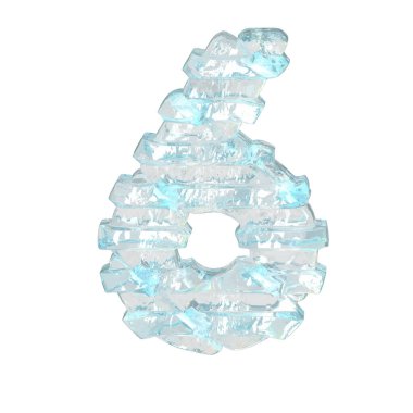 İnce yatay kayışlı buz 3D sembolü. 6 numara.