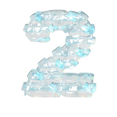 İnce yatay kayışlı buz 3D sembolü. 2 numara.