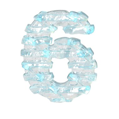 İnce yatay kayışlı buz 3D sembolü. 6 numara.