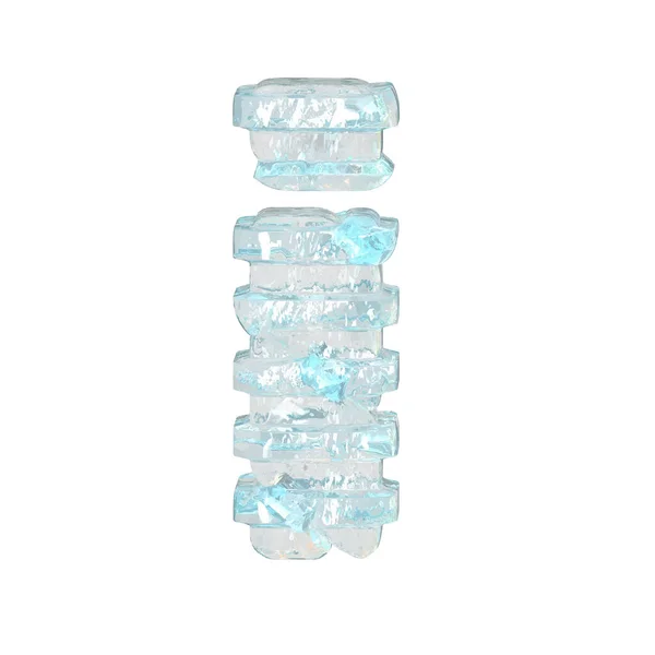 Simbolo Ice Con Sottili Cinghie Orizzontali Lettera — Vettoriale Stock