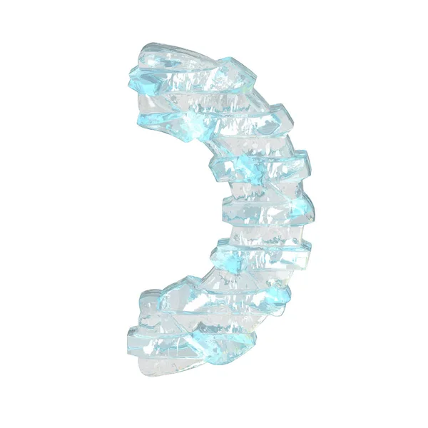 Ice Σύμβολο Λεπτούς Οριζόντιους Ιμάντες — Διανυσματικό Αρχείο