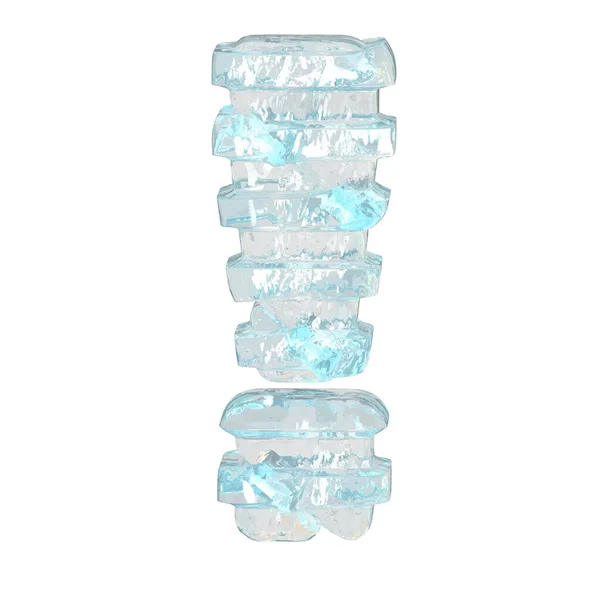 薄い水平ストラップと氷の3Dシンボル — ストックベクタ