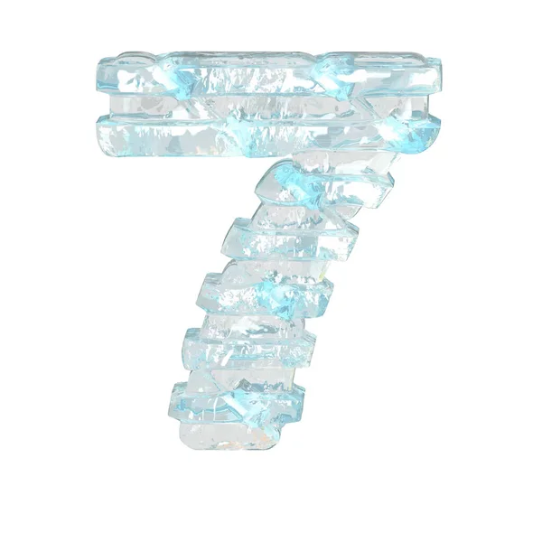 薄い水平ストラップと氷の3Dシンボル — ストックベクタ