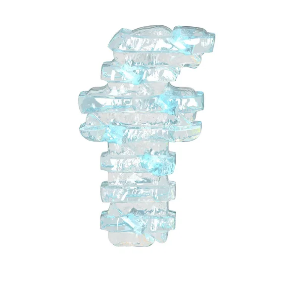 Ice Symbol Mit Dünnen Horizontalen Riemen Buchstabe — Stockvektor