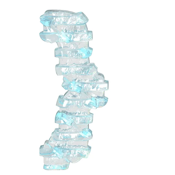 冰3D符号 有薄的水平带子 — 图库矢量图片