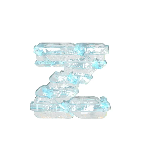 Ice Symbol Tenkými Vodorovnými Popruhy Písmeno — Stockový vektor