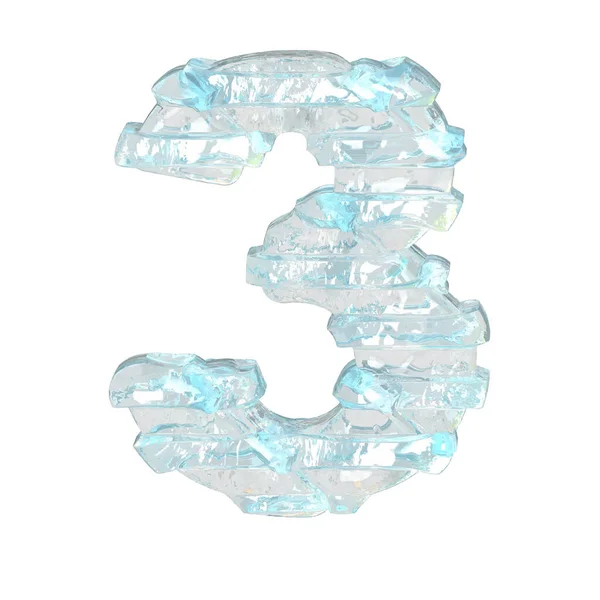冰3D符号与薄水平带子 — 图库矢量图片
