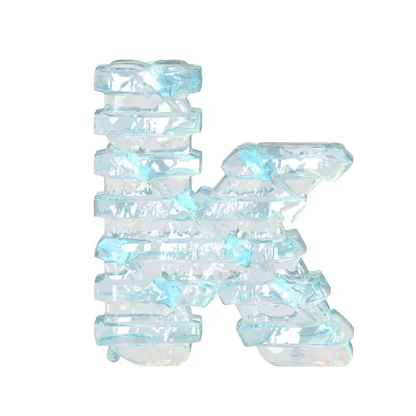 Simbolo Ice Con Sottili Cinghie Orizzontali Lettera — Vettoriale Stock
