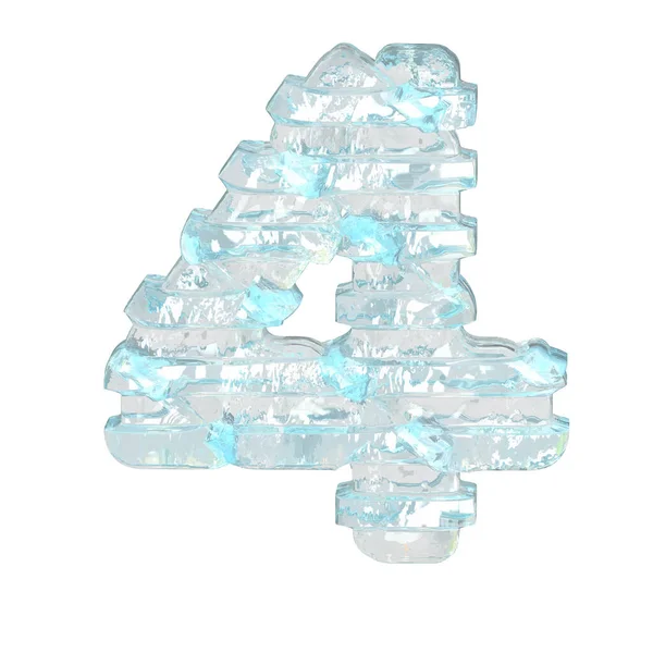 Simbolo Ice Con Sottili Cinghie Orizzontali Numero — Vettoriale Stock
