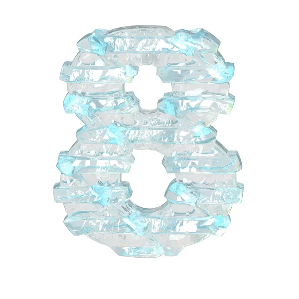 Ice Symbol Mit Dünnen Horizontalen Riemen Zahl — Stockvektor
