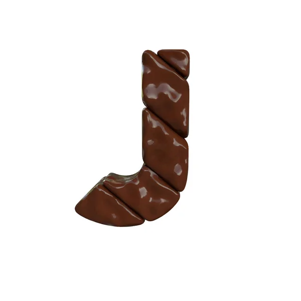 Chocolate Símbolo Hecho Barras Diagonales Letra — Vector de stock