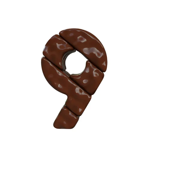 Chocolat Symbole Fabriqué Partir Barres Diagonales Numéro — Image vectorielle
