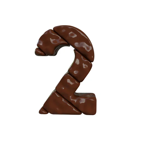 Шоколадний Символ Зроблений Діагональних Смуг Номер — стоковий вектор