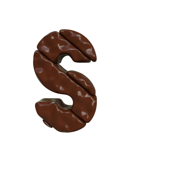 Schokolade Symbol Aus Diagonalen Riegeln Buchstaben — Stockvektor